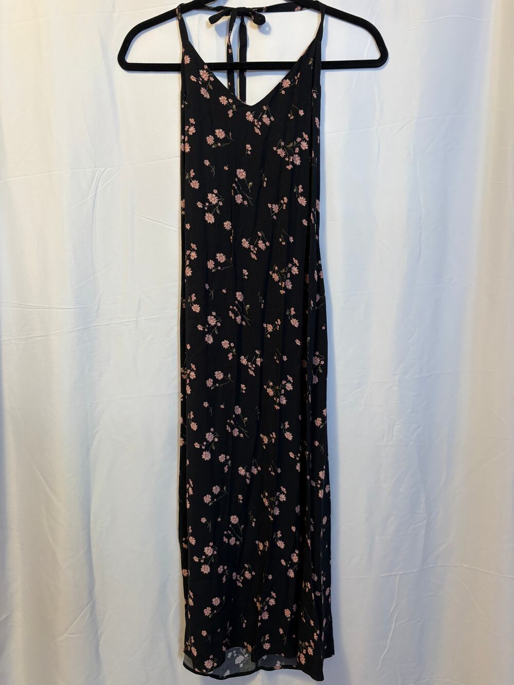 Reformation Floral Maxi Dress Black Sz XS